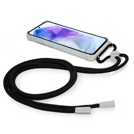 COOL Carcasa Cordón Negro para Samsung A556 Galaxy A55 5G