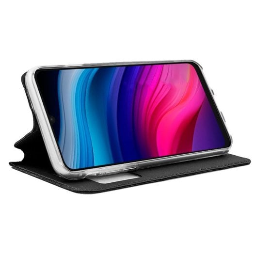 Étui à rabat noir lisse COOL pour TCL 505