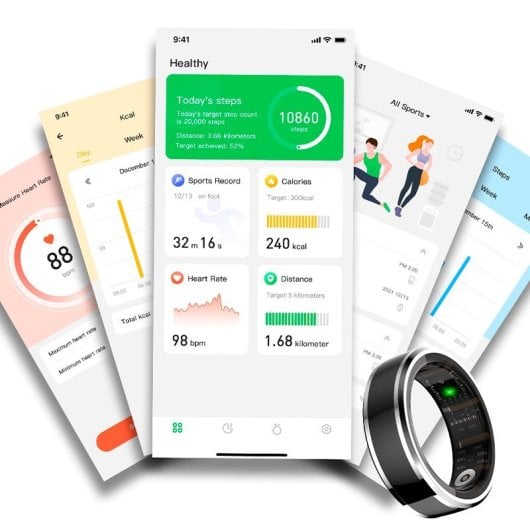 COOL Smart Ring Health + Base Powerbank (Salud, Deporte, Sueño) Talla 20mm