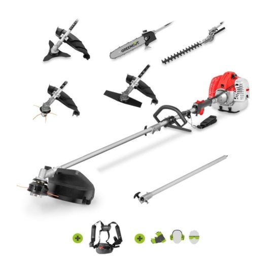 Greencut GM650X-6 Desbrozadora Multifunción 6 en 1 a Gasolina 65CC 4.9CV 2 Tiempos 6 Accesorios
