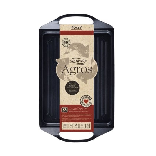 Plancha De Cocina San Ignacio Agros Aluminio Fundido 45 X 27 Cm Negro