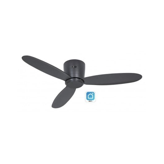 Casafan 311284w Eco Plano II 112cm schwarzer WLAN-Deckenventilator