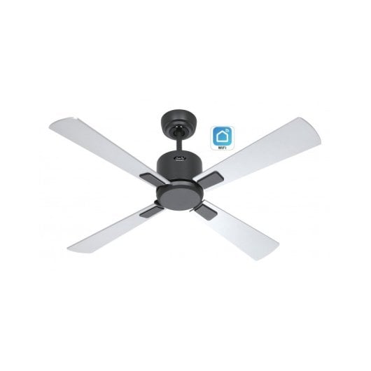 Casafan 952141w Eco Neo III 103cm Basaltgrau/Silber und Wenge WiFi Deckenventilator