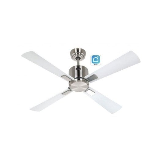 Deckenventilator CasaFan 942131w Eco Neo III 103cm WiFi Chrom/Weiß/Grau