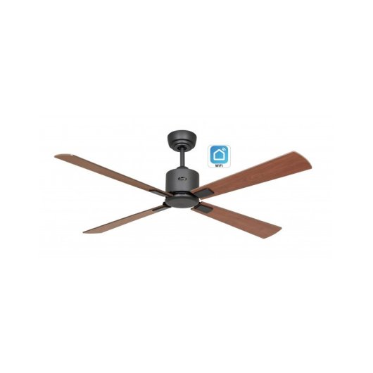 Casafan Eco Neo Iii Ventilateur De Plafond 132cm Avec Wifi 952212w Moteur Gris Basalte/Cerise Et Noyer