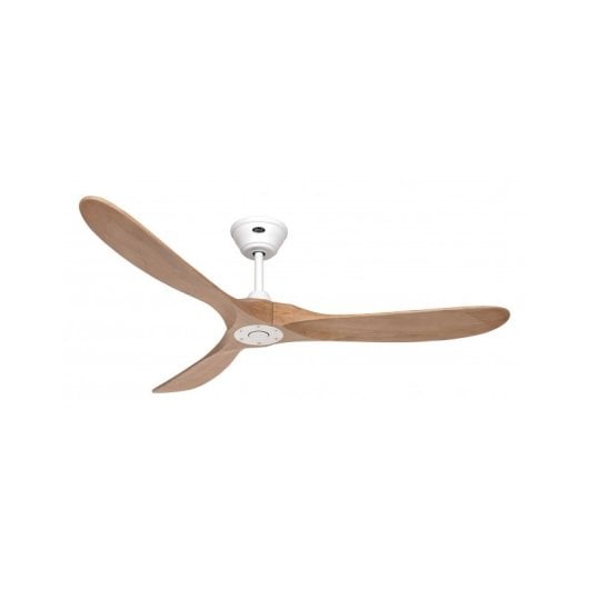 Casafan 315237 Eco Genuine Deckenventilator, 152 cm, gebürstetes Messing/mittlere Eiche