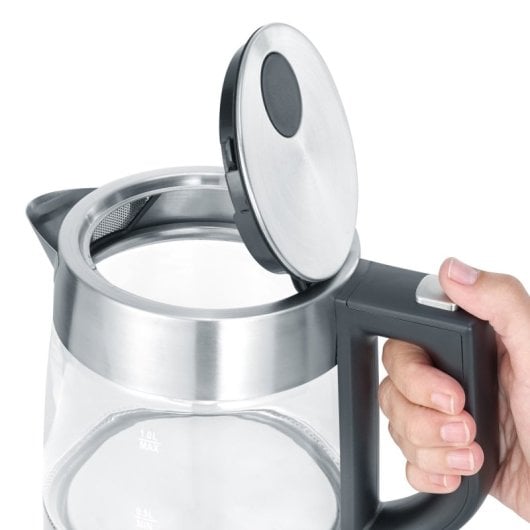 Bouilloire Severin Wk 3468 1 L en acier inoxydable/verre 2 200 W.