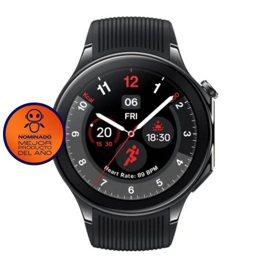 OnePlus Watch 2 Black Steel Reloj Smartwatch Amoled 140-210mm Acero Negro