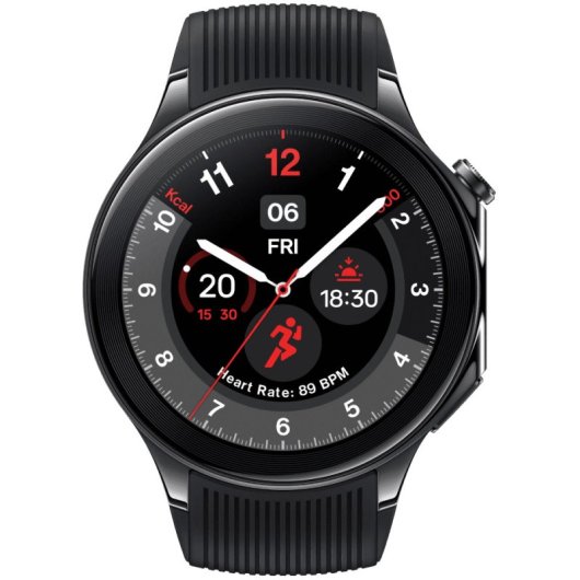 OnePlus Watch 2 Black Steel Reloj Smartwatch Amoled 140-210mm Acero Negro