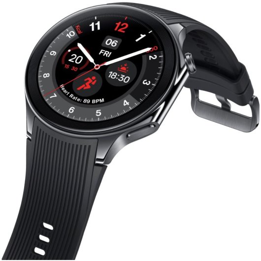 OnePlus Watch 2 Black Steel Reloj Smartwatch Amoled 140-210mm Acero Negro