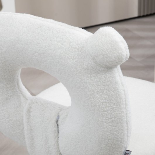 Homcom Silla de Escritorio Moderno con Asiento Ajustable en Altura Blanca
