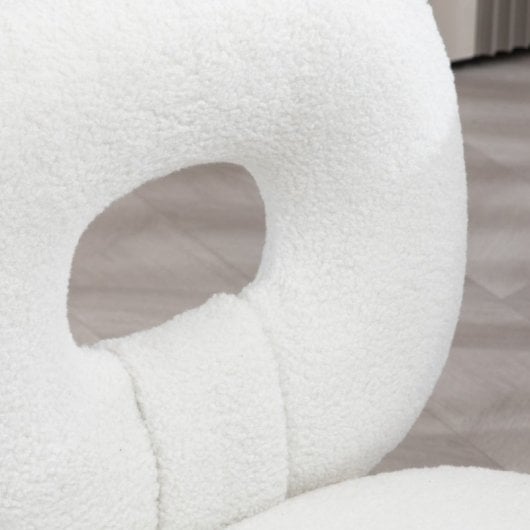 Homcom Silla de Escritorio Moderno con Asiento Ajustable en Altura Blanca