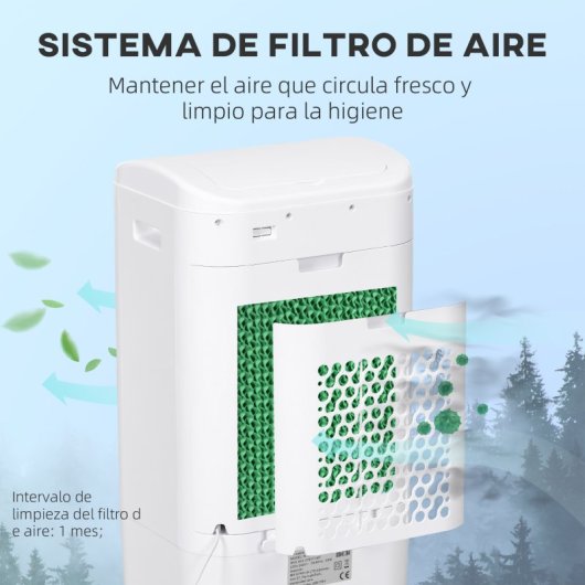 Homcom Enfriador de Aire Portátil 3 en 1 con Control Remoto 37x32x78cm Blanco
