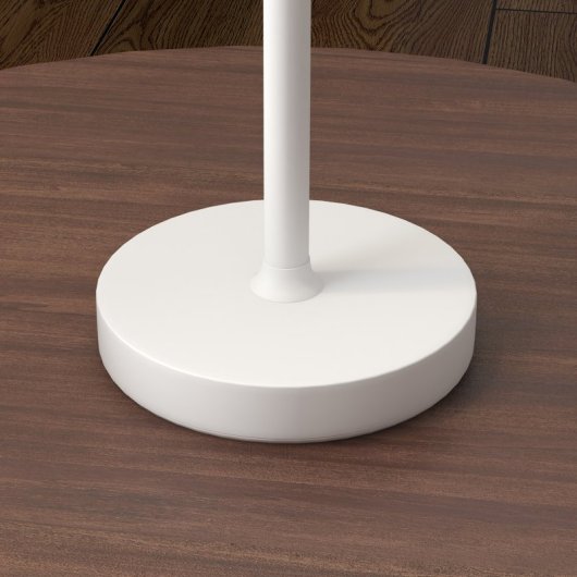 Homcom Lámpara de Mesita de Noche Luces LED USB-C Recargable Ø11.2x36.5cm Blanca