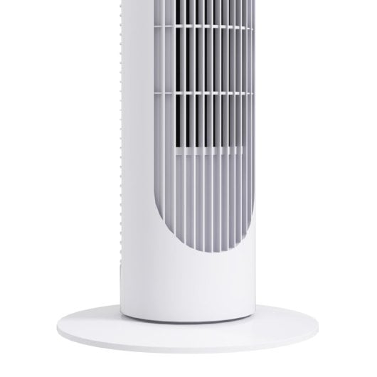 Homcom Ventilador de Torre 45W con 3 Velocidades Oscilación 70° Ø27x75cm Blanco