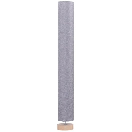 Homcom Lámpara de Pie Casquillo Máx. 40W E27 Pantalla de Lino Ø15x120cm Gris