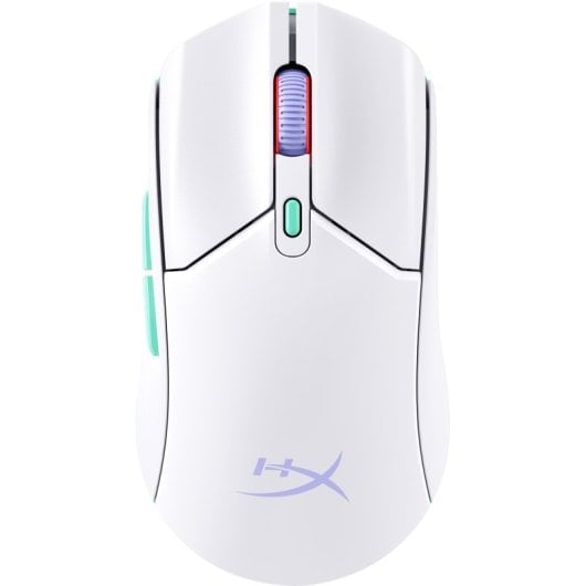 HP HyperX Pulsefire Haste 2 Core Wls - Gaming Mouse (Wht/Grn/Pur) souris