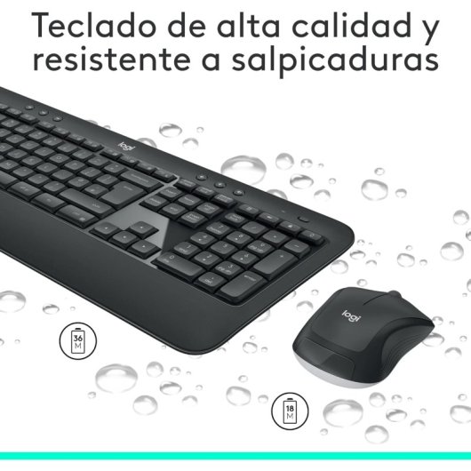 Logitech Advanced MK540 Tastatur Maus enthalten USB QWERTZ Deutsch Schwarz, Weiß