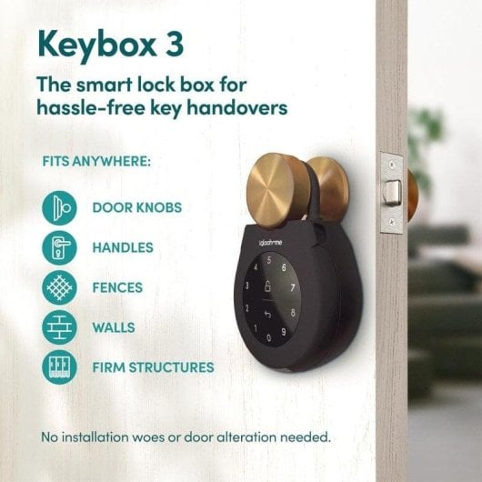 Türschloss Igloohome Keybox 3 Bluetooth Öffnung mit App und PIN-Code Wetterfest