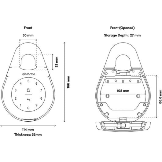 Türschloss Igloohome Keybox 3 Bluetooth Öffnung mit App und PIN-Code Wetterfest