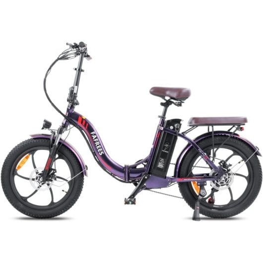 Fafrees F20 Pro Bicicleta Eléctrica E-Bike 250w Autonomía 80km Frenos de Disco Púrpura Deslumbrante