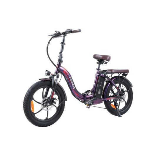 Fafrees F20 Pro Bicicleta Eléctrica E-Bike 250w Autonomía 80km Frenos de Disco Púrpura Deslumbrante