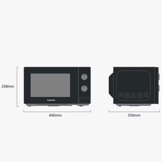 Micro-ondes Samsung MS20A3010AL 20 L 700 W LED noir