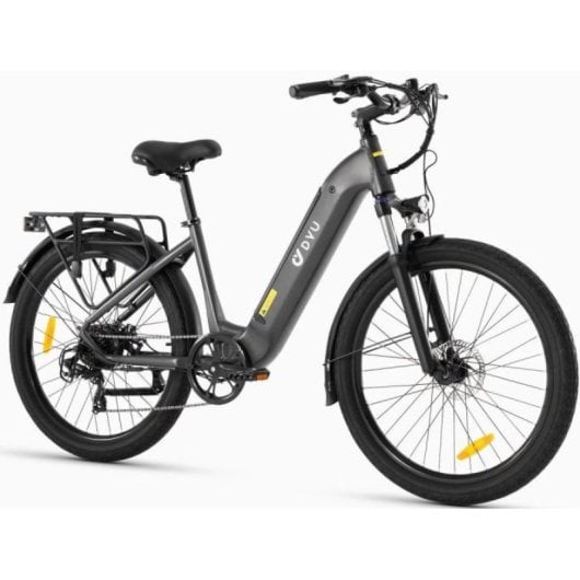 Dyu C1 Bicicleta Eléctrica 26" Motor 250W Batería 36v10Ah Alcance 60Km con Frenos de Disco Azul/Gris