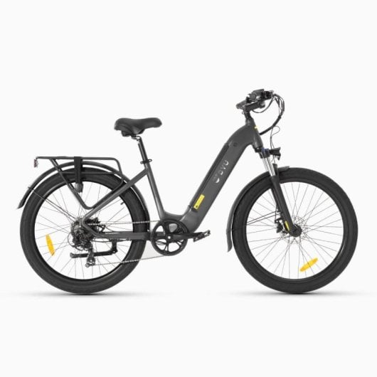 Dyu C1 Bicicleta Eléctrica 26" Motor 250W Batería 36v10Ah Alcance 60Km con Frenos de Disco Azul/Gris