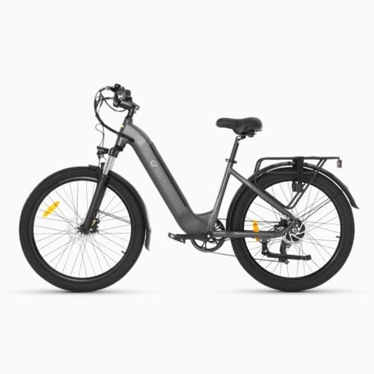 Dyu C1 Bicicleta Eléctrica 26" Motor 250W Batería 36v10Ah Alcance 60Km con Frenos de Disco Azul/Gris