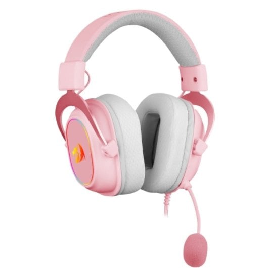 Redragon ZEUS X Ausculltadores Gaming RGB Virtual 7.1 USB Microfone Rosa