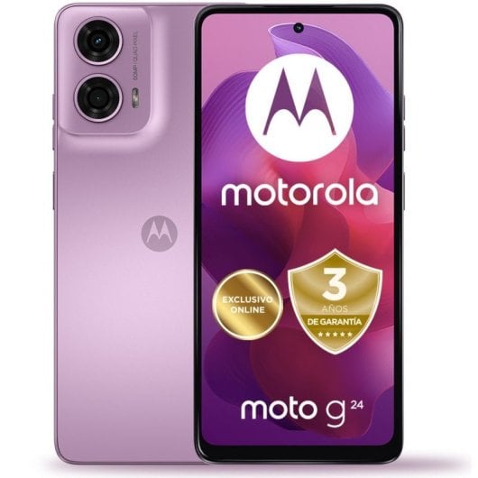 Motorola Moto G24 4GB/128GBB Smartphone 6.6" HD+ 90Hz Android 14 Rosa Lavanda