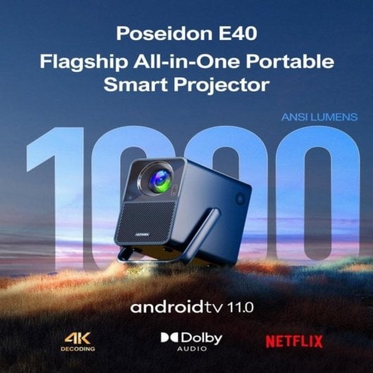 Ultimea Poseidon E40 Proyector 1000 Lúmenes ANSI 4K 1080p Nativo