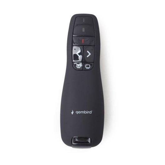 Gembird *Présentateur sans fil avec pointeur laser 660 Nm 10 M Noir