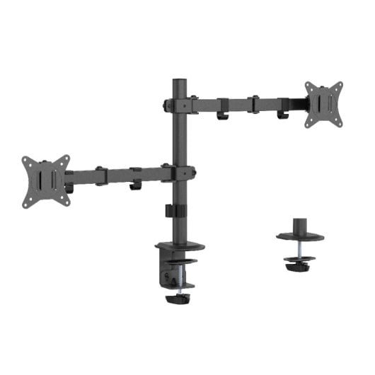 Gembird Ma-d2-03 Soporte de Escritrio Doble para Monitor 17”-32” VESA 100 Max 9Kg Negro