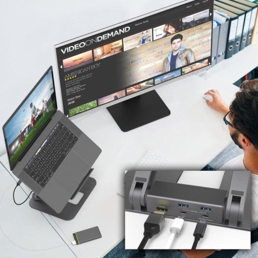 j5create Soporte de acoplamiento multiángulo 4K