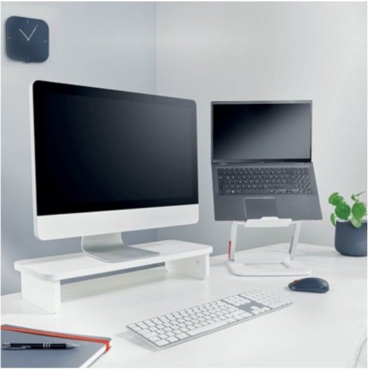 Support de bureau pour écran Leitz 64340001 24" (20 kg max.) Blanc