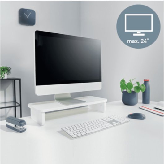 Support de bureau pour écran Leitz 64340001 24" (20 kg max.) Blanc