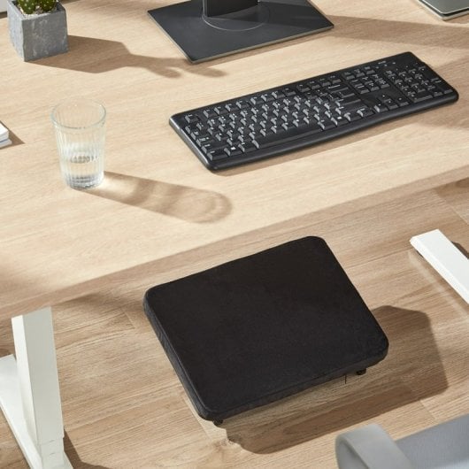 Maclean MC-460 Reposapiés Ergonómico con Cojín Extraíble y Ángulo de Inclinación Ajustable +20 a -20º