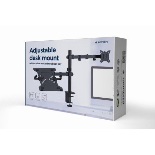 Gembird MA-DA-03 Soporte de Escritorio para Monitor 32" VESA 100 Max 9Kg Negro