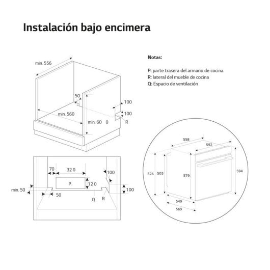 LG Instaview WSED7612S Horno Multifunción Pirolítico 76L A+ Acero Inoxidable