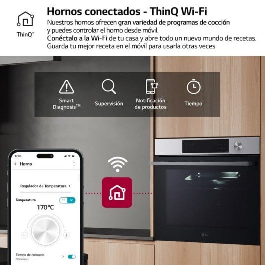 LG Instaview WSED7612S Horno Multifunción Pirolítico 76L A+ Acero Inoxidable