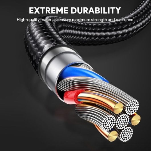 Câble Aukey CB-NAC1 USB-A vers USB-C 60W/480Mbps Nylon Tressé 1m Noir