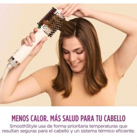 Shark SmoothStyle HT202EU Cepillo Térmico Alisador 900W Blanco