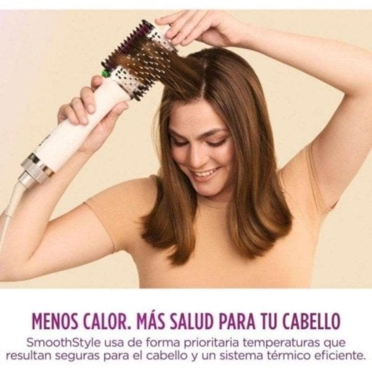 Escova Modeladora Shark SmoothStyle HT202EU 900W Cerâmica 3 Temperaturas Branco