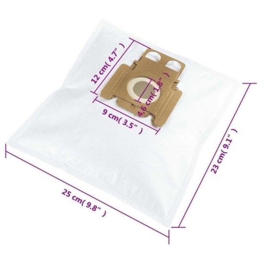 Bolsa aspiradora vidaXL tipo K para Miele textil resistente 20 unidades