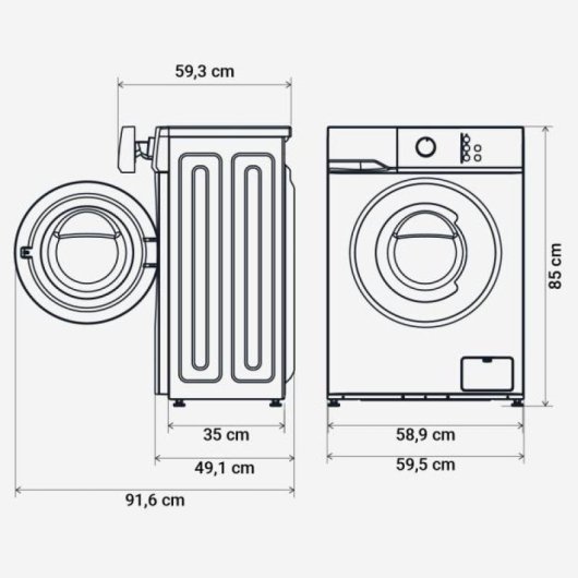 Universal Blue ARUBA 4008W Lavadora Carga Frontal 8Kg E Blanca