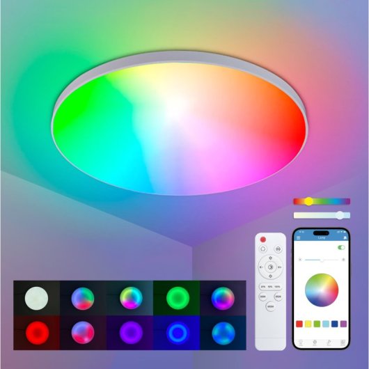 Ksix Halo Painel SmartLED RGB 47cm 6.500 Lúmenes 60W Branco