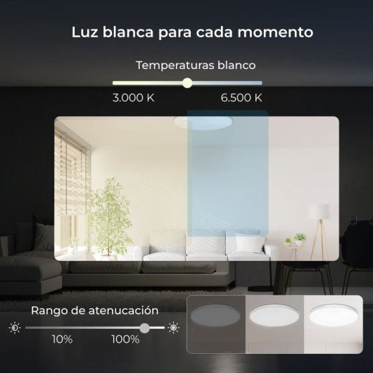 Ksix Halo Painel SmartLED RGB 47cm 6.500 Lúmenes 60W Branco