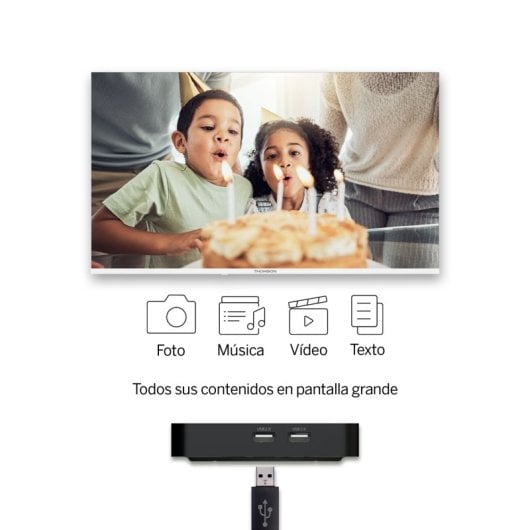 Thomson Streaming Box 240G Android TV UltraHD 4K 8GB Preto